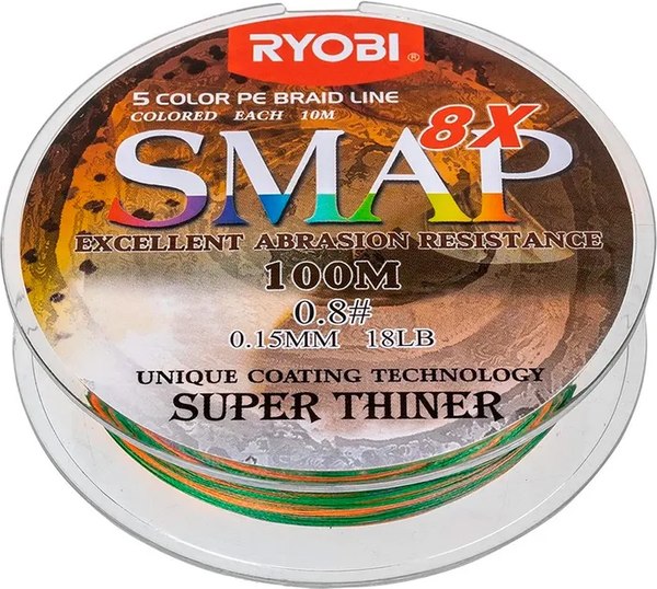 Леска плетеная Ryobi Smap PE8X 0.148мм