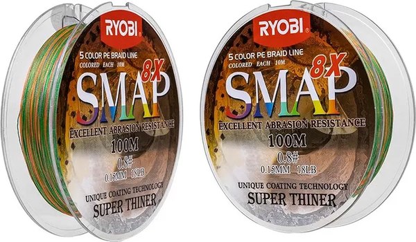 Леска плетеная Ryobi Smap PE8X 0.148мм