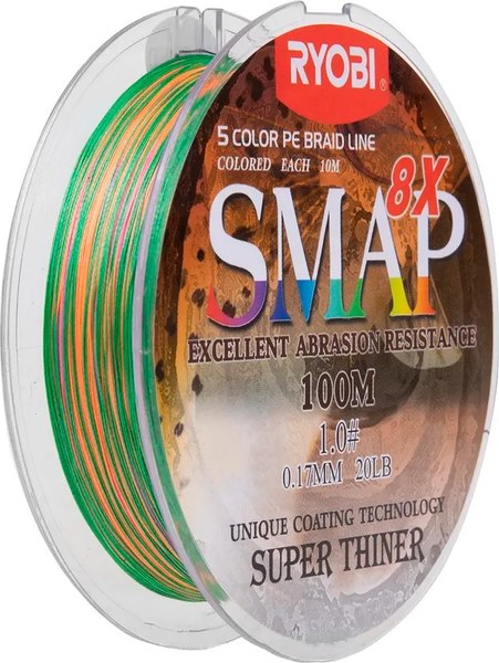 Леска плетеная Ryobi Smap PE8X 0.165мм