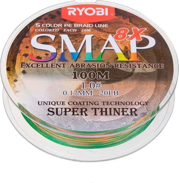 Леска плетеная Ryobi Smap PE8X 0.165мм
