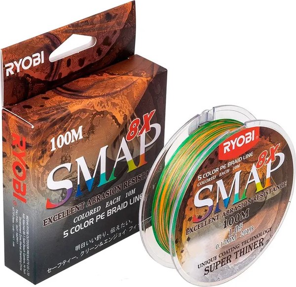 Леска плетеная Ryobi Smap PE8X 0.165мм