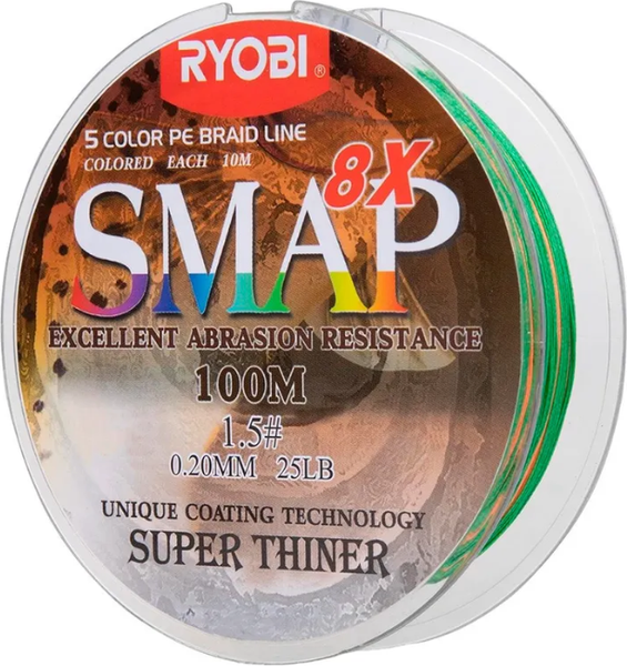 Леска плетеная Ryobi Smap PE8X 0.205мм - фото