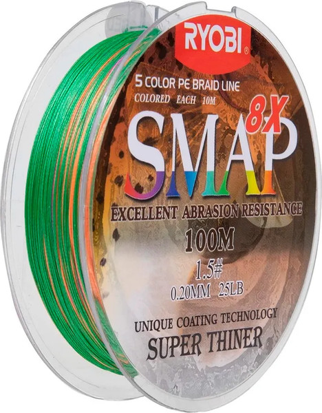 Леска плетеная Ryobi Smap PE8X 0.205мм