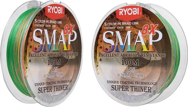 Леска плетеная Ryobi Smap PE8X 0.205мм