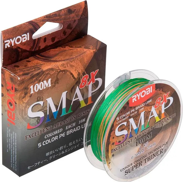 Леска плетеная Ryobi Smap PE8X 0.205мм