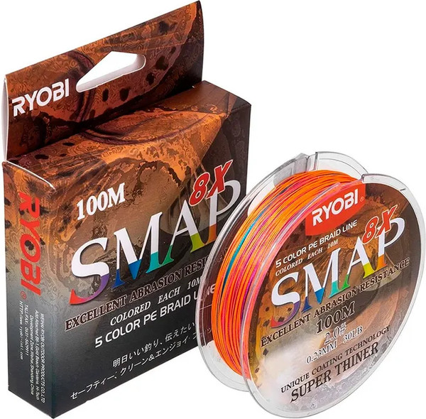 Леска плетеная Ryobi Smap PE8X 0.235мм