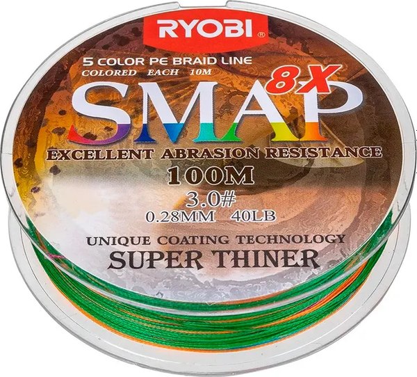Леска плетеная Ryobi Smap PE8X 0.285мм