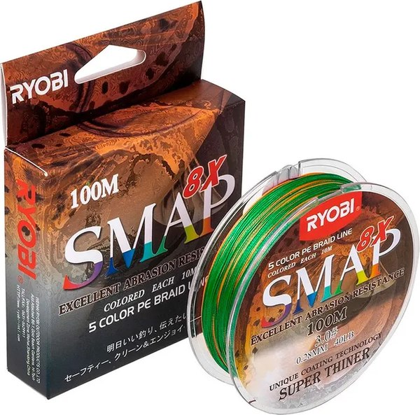 Леска плетеная Ryobi Smap PE8X 0.285мм