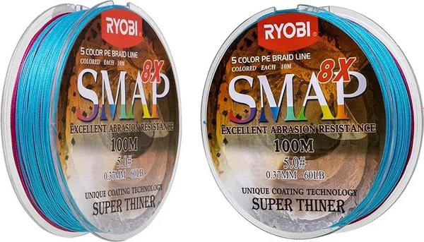 Леска плетеная Ryobi Smap PE8X 0.37мм