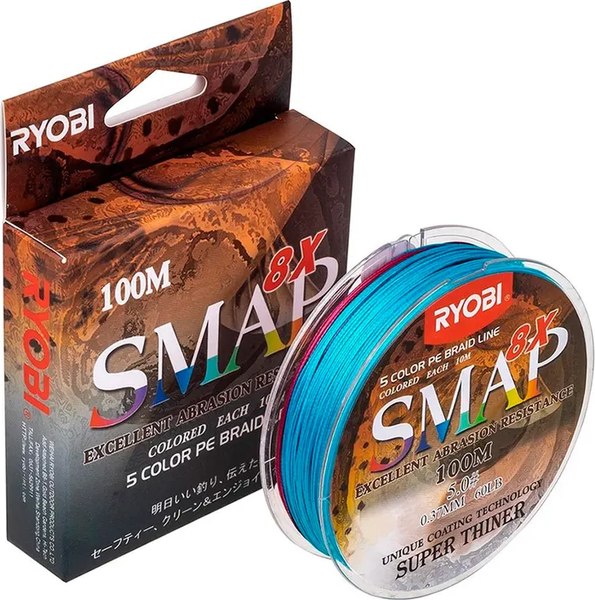 Леска плетеная Ryobi Smap PE8X 0.37мм