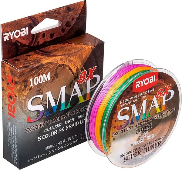Леска плетеная Ryobi Smap PE8X 0.405мм