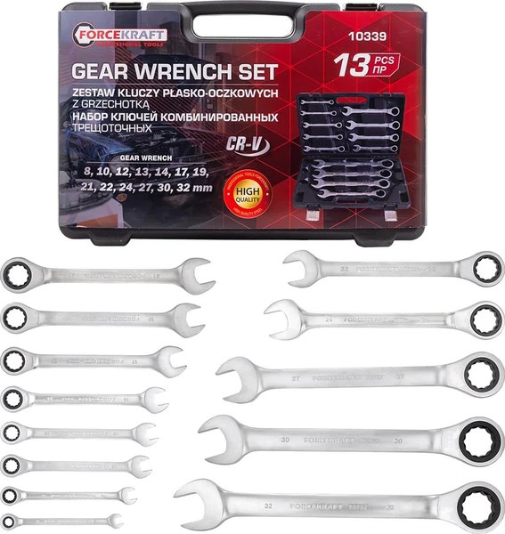Набор ключей ForceKraft FK-10339 - фото