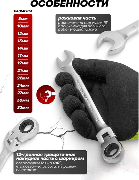 Набор ключей ForceKraft FK-10340