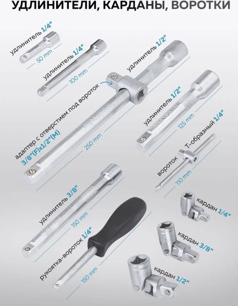 Универсальный набор инструментов KingTul KT-41723-5
