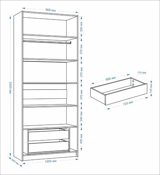 Шкаф-гармошка Евва Лайн ЛН-2D.560.03(0Z/0Z)