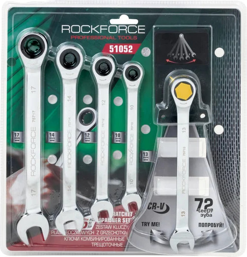 Набор ключей RockForce 64 818 / RF-51052 - фото