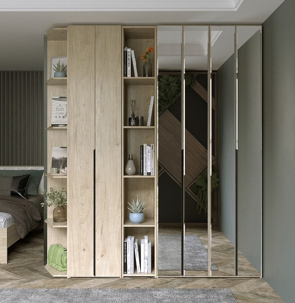 Шкаф-гармошка Евва Лайн ЛН-2D.560.04(2Z/2Z)