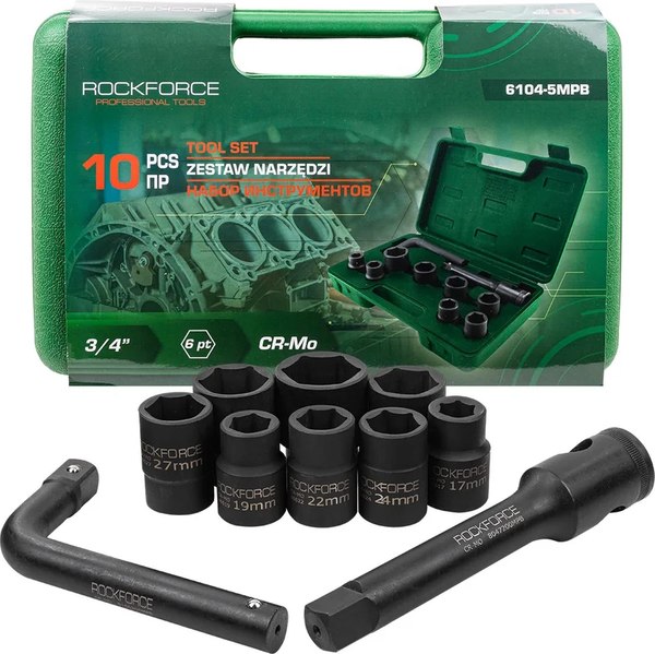 Универсальный набор инструментов RockForce RF-6104-5MPB - фото