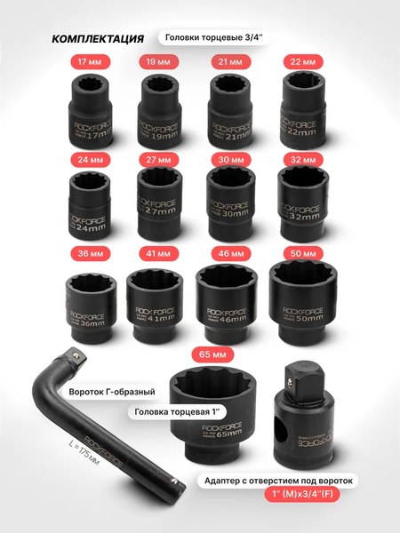 Универсальный набор инструментов RockForce RF-6154-5MPB