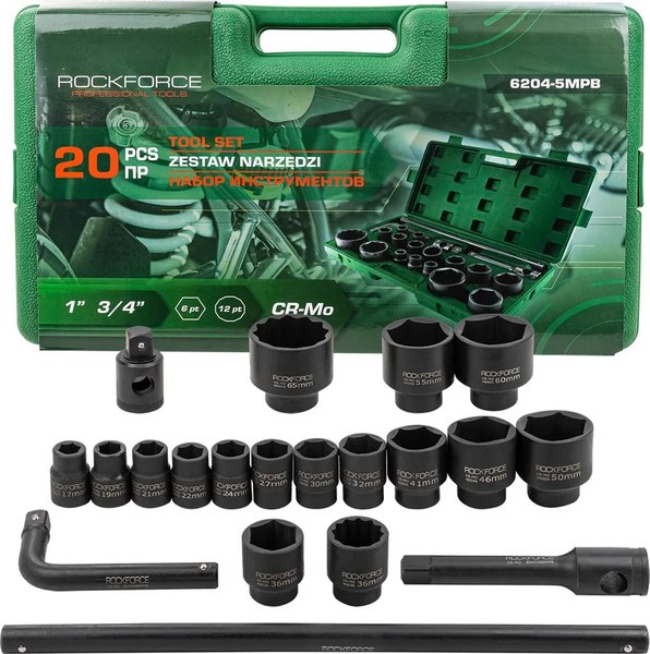 Универсальный набор инструментов RockForce RF-6204-5MPB - фото