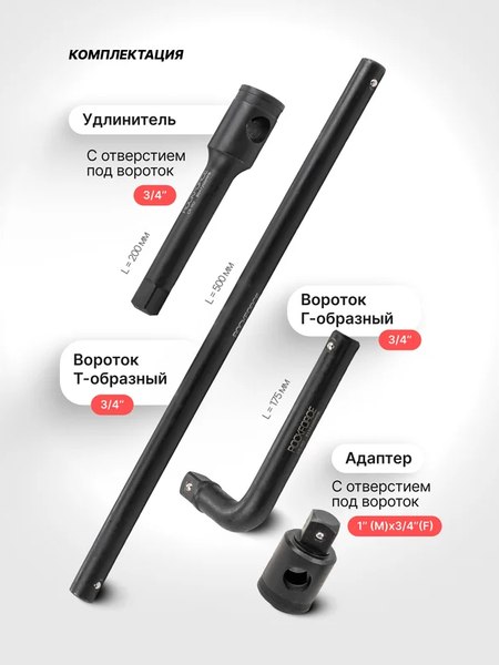 Универсальный набор инструментов RockForce RF-6204-5MPB