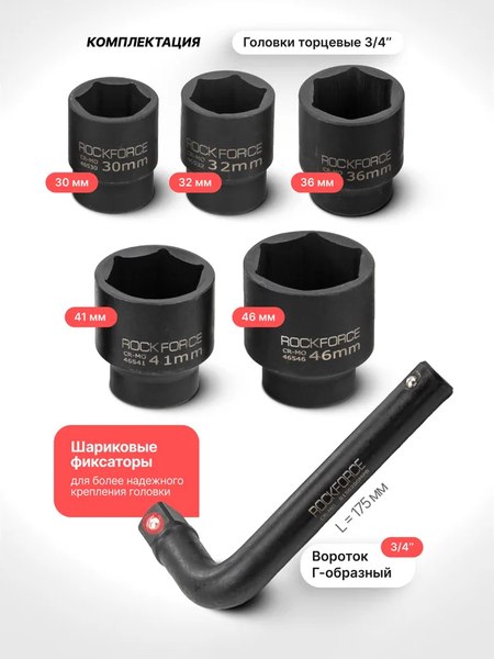 Универсальный набор инструментов RockForce RF-6064-5MPB