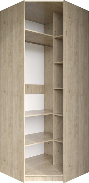 Шкаф-гармошка Евва Лайн ЛН-1U.930х930(2Z) Угловой