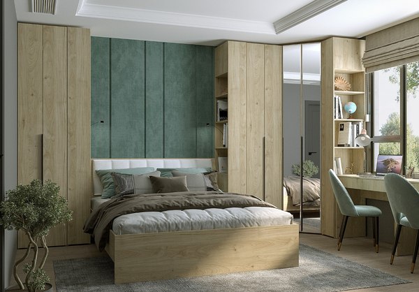 Шкаф-гармошка Евва Лайн ЛН-1U.820х930(2Z) Угловой