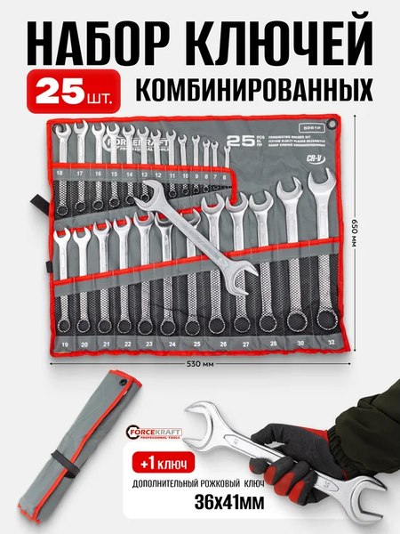 Набор ключей ForceKraft FK-5261P+1