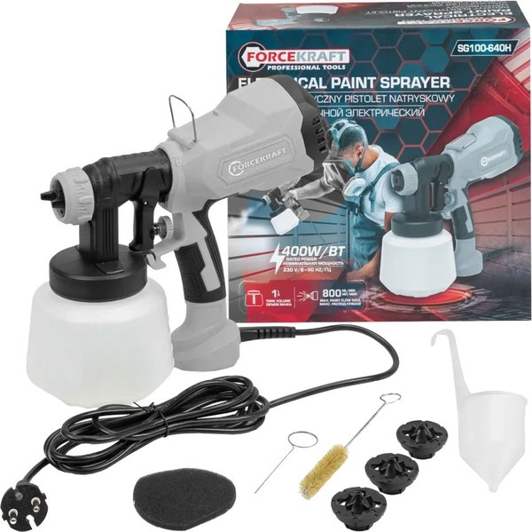 Краскопульт электрический ForceKraft FK-SG100-640H (65 060) - фото