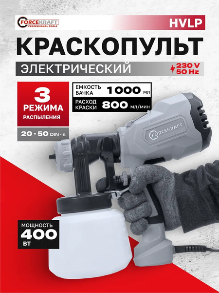 Краскопульт электрический ForceKraft FK-SG100-640H (65 060)