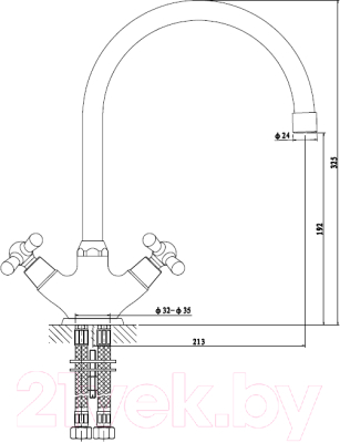 Смеситель Gross Aqua Retro 6015083C-B01