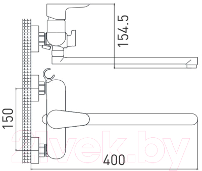 Смеситель Gross Aqua Space 7515288C-35L(F)