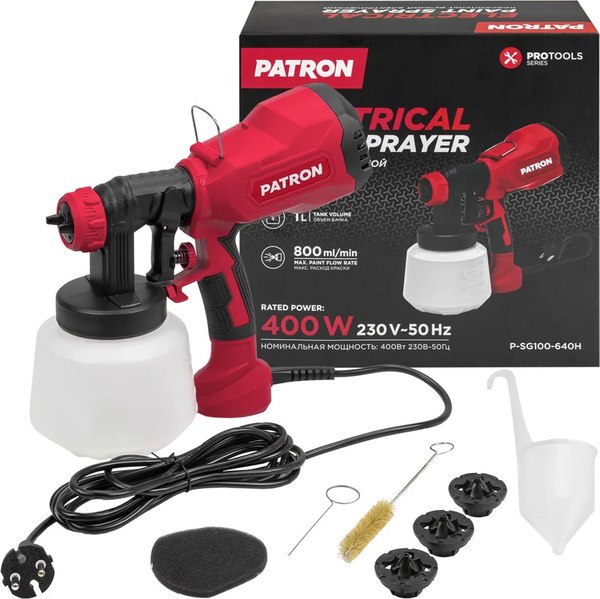 Краскопульт электрический Patron P-SG100-640H (65061) - фото