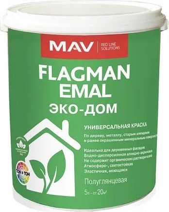 Краска MAV Flagman Emal Эко Дом - фото