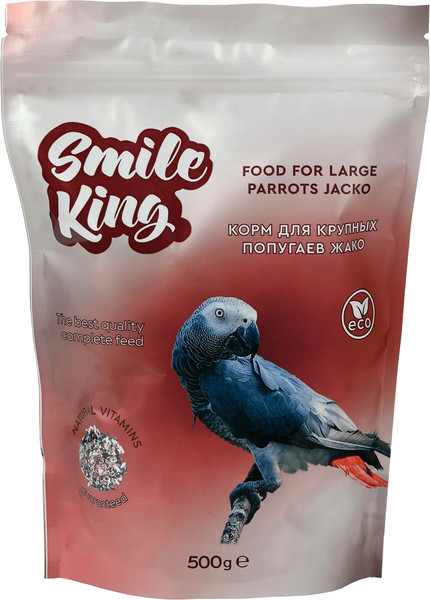 Корм для птиц Smile King Для крупных попугаев Жако / LKG-36 - фото