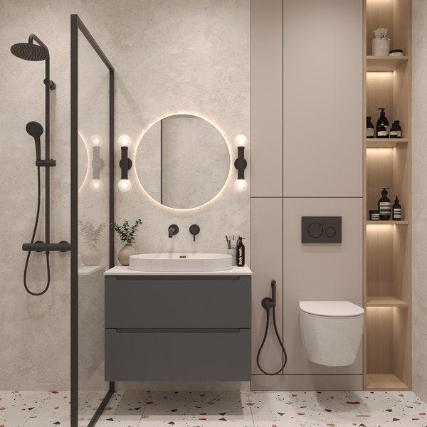 Тумба с умывальником ЗОВ Дион 100 / D100LAFM7015MKV5-LDSPW6002