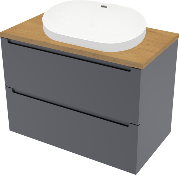 Тумба с умывальником ЗОВ Дион 70 / D70LAFM7015MKV5-HPL38T6002 - фото