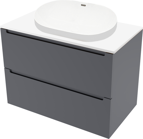 Тумба с умывальником ЗОВ Дион 70 / D70LAFM7015MKV5-LDSPW6002 - фото