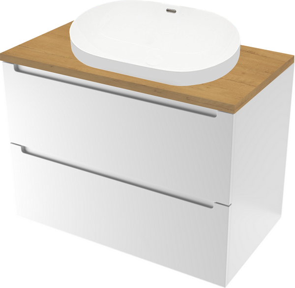 Тумба с умывальником ЗОВ Дион 70 / D70LWP0M9003MKV5-HPL38T6002 - фото