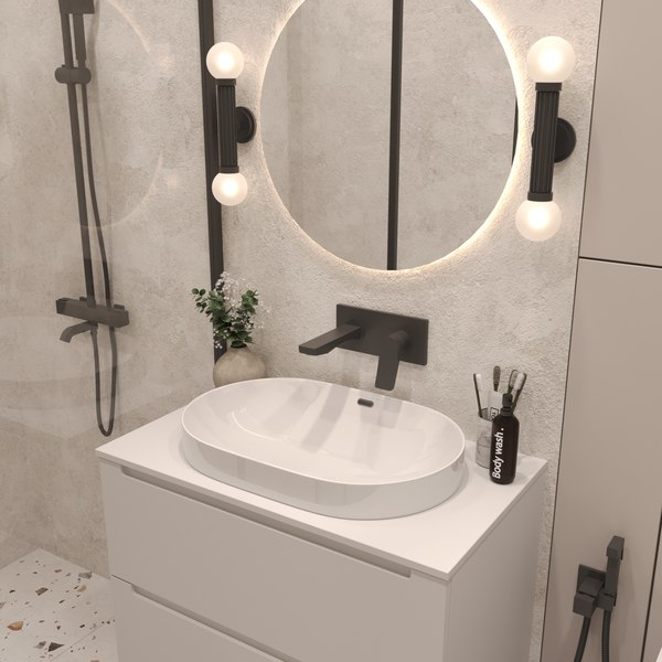 Тумба с умывальником ЗОВ Дион 70 / D70LWP0M9003MKV5-LDSPW6002