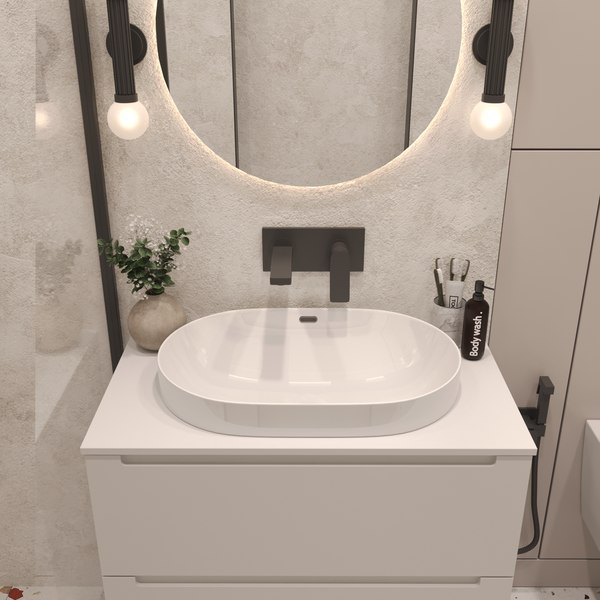 Тумба с умывальником ЗОВ Дион 80 / D80LWP0M9003MKV5-LDSPW6002