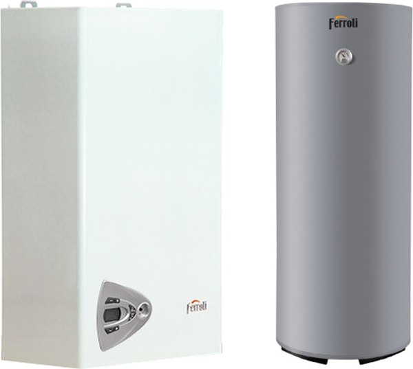Комплект газового котла с бойлером Ferroli Vitabel HF 32 + Ferroli Ecounit N 150-1C (GRYZ980A) (дымоход в подарок) - фото