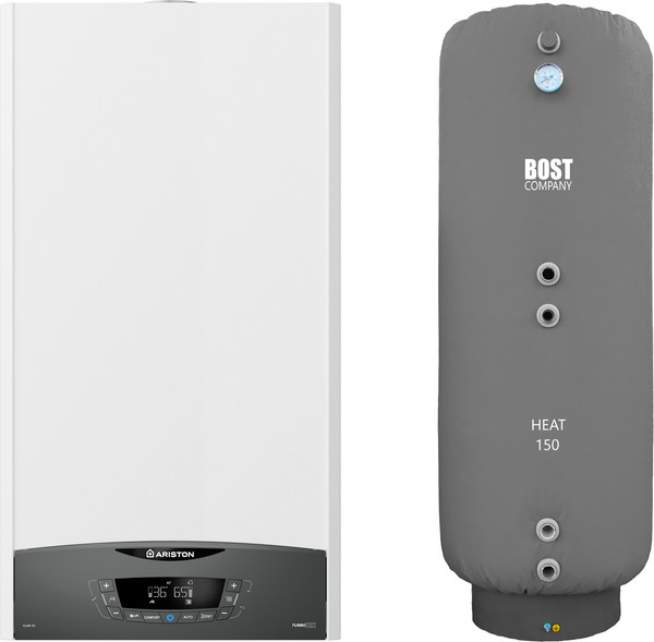 Комплект газового котла с бойлером Ariston Clas XC System 32 FF NG (3301681) + Bost Heat 150л - фото