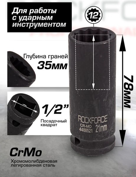 Головка слесарная RockForce RF-4488521