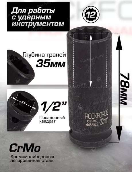 Головка слесарная RockForce RF-4488522