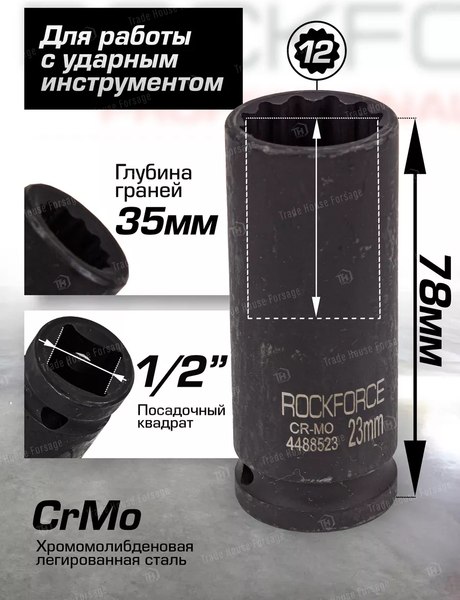 Головка слесарная RockForce RF-4488523