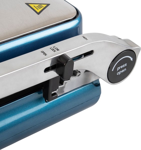 Электрогриль Endever Grillmaster-255 (серебристый/синий)