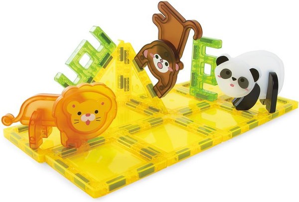 Конструктор магнитный On Time Дикие животные / 45189