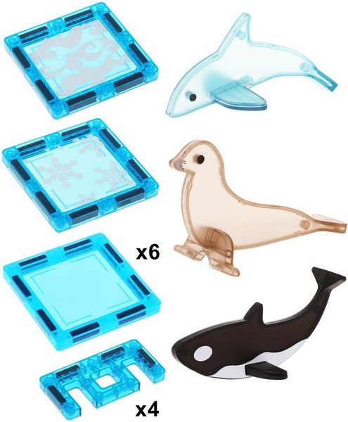 Конструктор магнитный On Time Морские животные / 45190